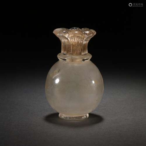 Crystal Flower Mouth Snuff Bottle