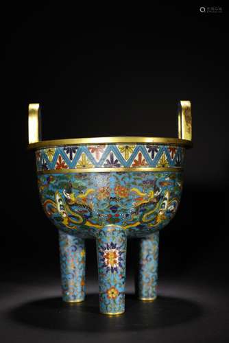 Cloisonne Dragon Pattern Cupola Ear Stove