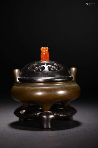 Copper tire cupola incense burner