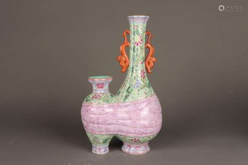 Enamel colored amphora