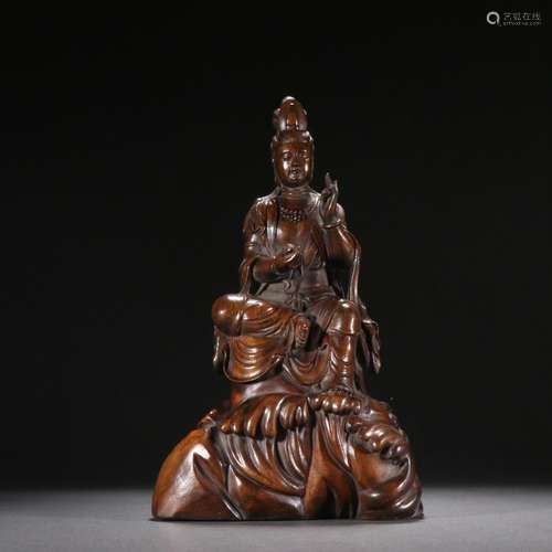 Huanghuali Zizai Guanyin Ornament