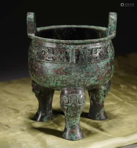 Chinese Western Zhou Dynasty Bronze Censer