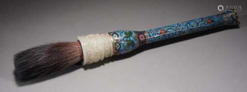 Qing Enamel Inlaid Brush Brush