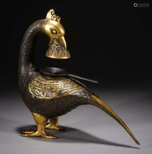 A Gilt Bronze Phoenix Ornament