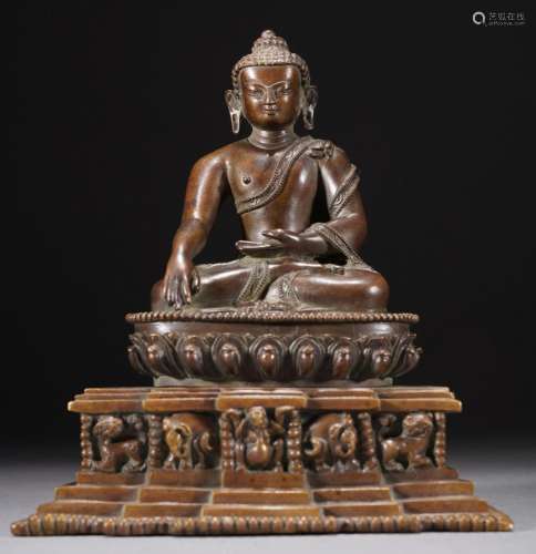 Alloy Bronze Shakyamuni Buddha Seated Statue