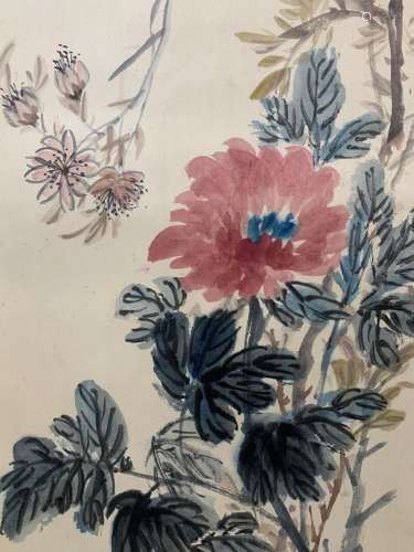 Huang Binhong Four Paintings of Flowers