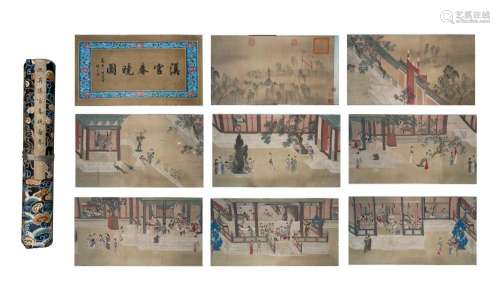 Qiu Ying 'Spring Dawn of the Han Palace' Handscroll