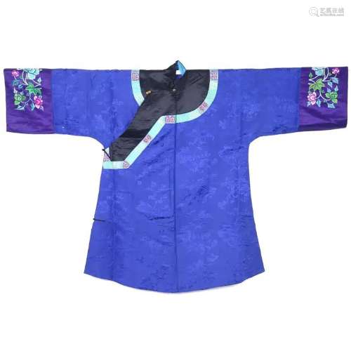 A BLUE EMBROIDERED ROBE