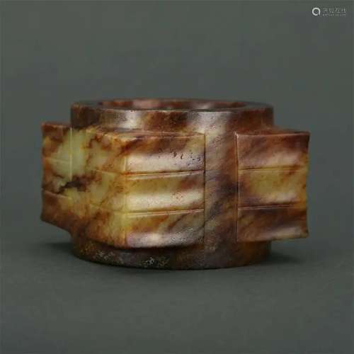 A RUSSET JADE CONG