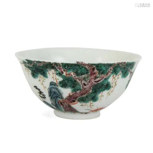 A FAMILLE-ROSE 'FLOWER' BOWL