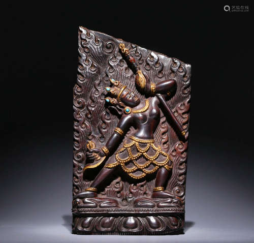 In the Qing Dynasty, iron ore carvings were used to depict t...