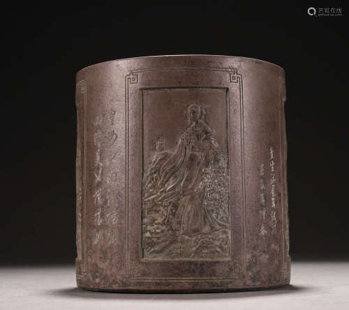 During the Qing Dynasty, the four beautiful pen holders were...