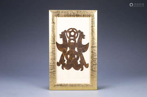 Before or during the Ming Dynasty, double phoenix shaped gol...