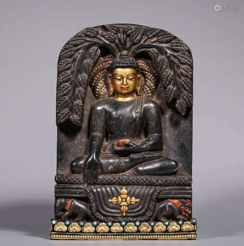 In the Qing Dynasty, the statue of Shakyamuni sitting under ...