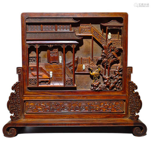 Qing Dynasty, Huanghuali Screen