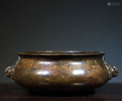 In the Ming Dynasty, Tianji Ear Ring Foot Stove