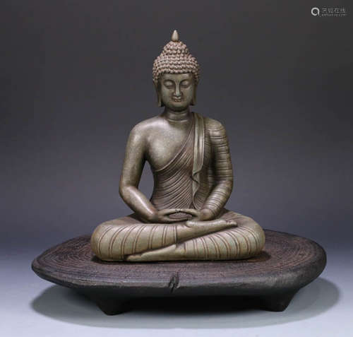 Qing Dynasty, Blue Stone Statue of Shakyamuni