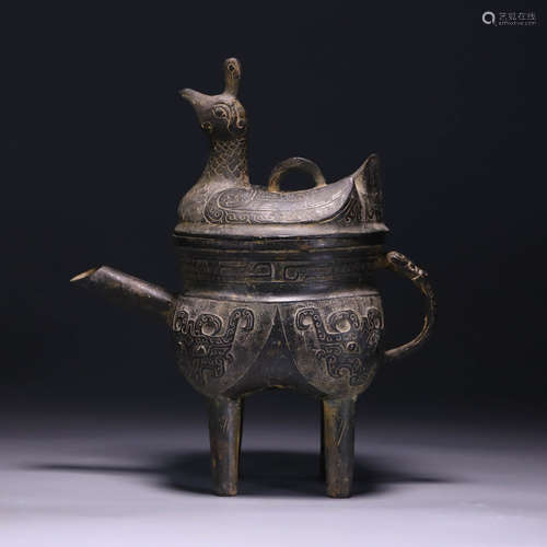 Before the Ming Dynasty, bronze phoenix covered pots