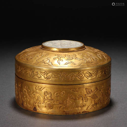 Before or during the Ming Dynasty, bronze gilded character s...