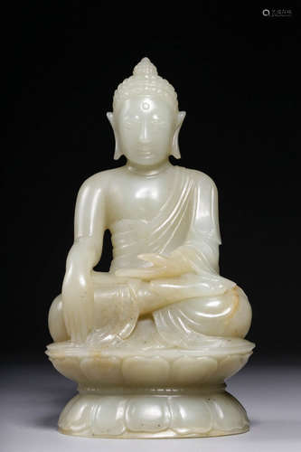 In the Qing Dynasty, the seated statue of Shakyamuni Buddha ...