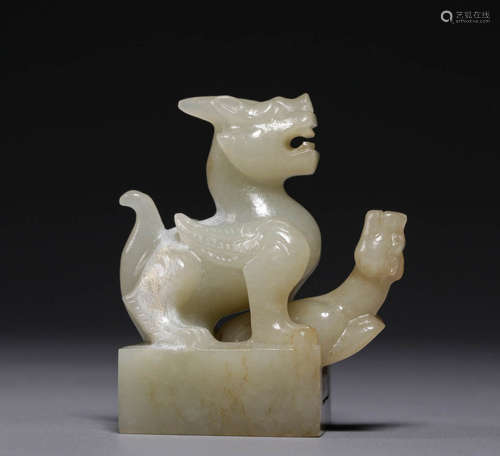 In the Qing Dynasty, Hotan Jade Tianlu son mother seal