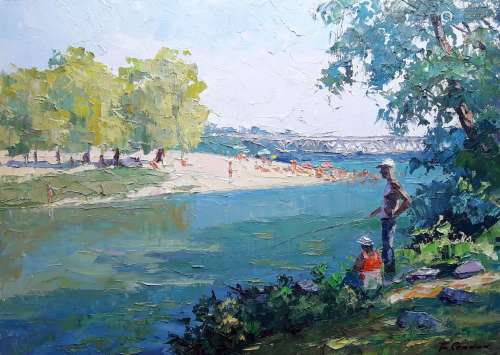 Oil painting on canvas landscape