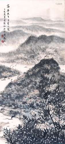 PREVIOUS GAOHUA COLLECTION CHINESE SCROLL PAINTING OF MOUNTA...