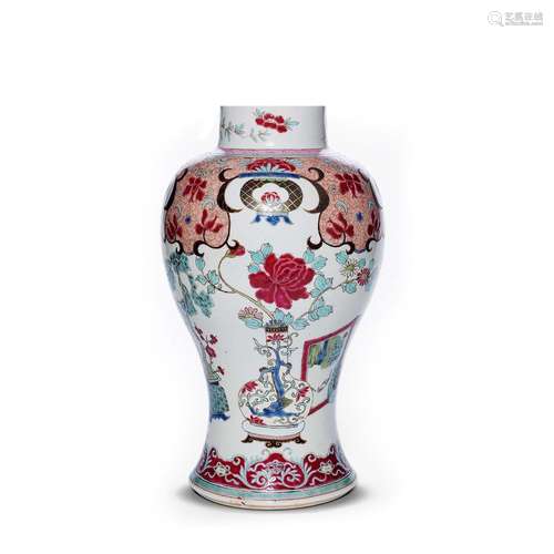 CHINESE PORCELAIN FAMILLE ROSE FLOWER VASE