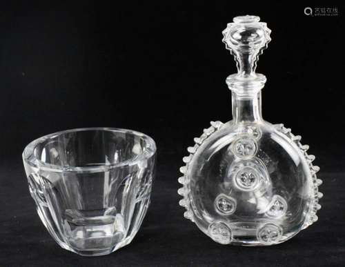 Baccarat Crystal Vase, Remy Martin Bottle