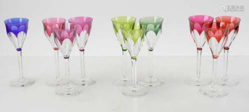 Cut Glass Colored Stemware