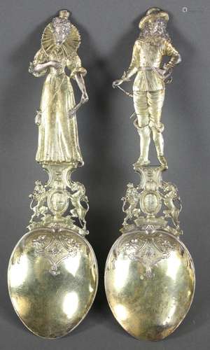 Pair of Silver Vermeil Spoons