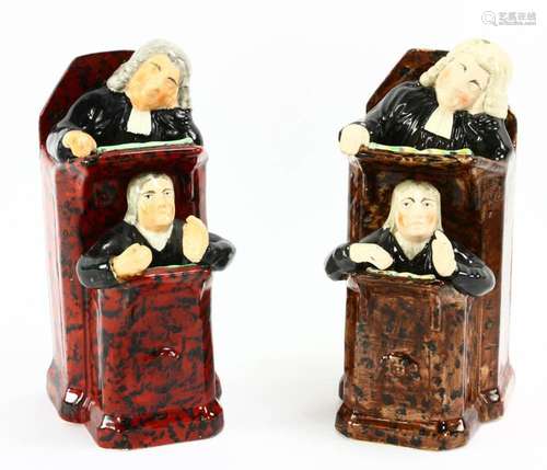 Two Staffordshire Figures, Vicar and Moses