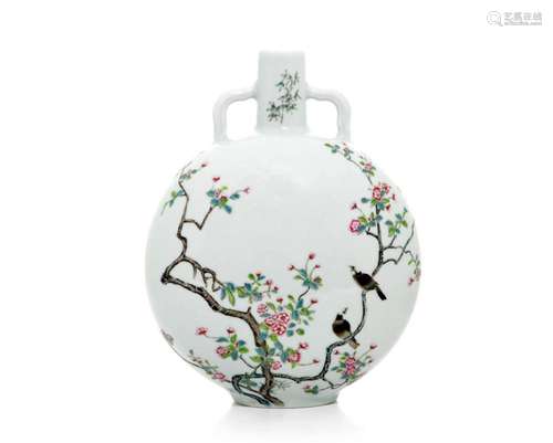 Fine Chinese Famille Rose Moonflask Vase