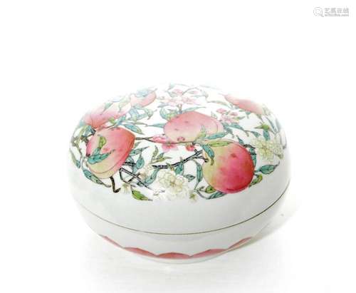 Fine Chinese Peach Porcelain Box