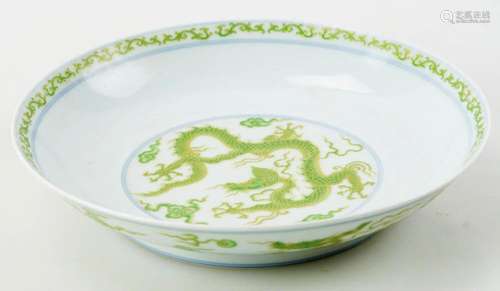 Chinese Famille Rose Dragon Dish