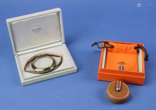 Hermes Enlarging Glass in Box, with Clock