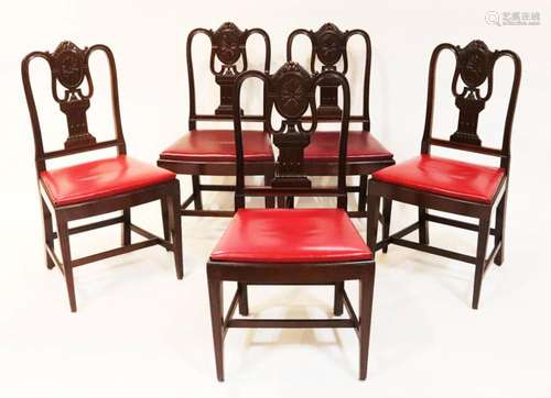 Set of Early 20thC Colonial Revival Style Chairs