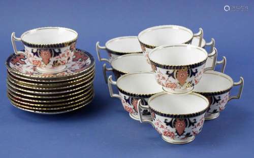 English Royal Crown Derby Tea Cups, Saucers