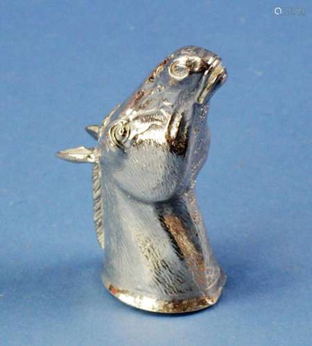 Antique Horse Head Bottle Opener, Silverplate