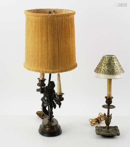 Two Bronze Lamps