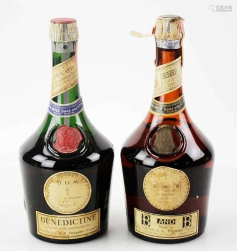 Two Bottles of Benedictine Liquor