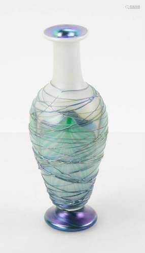 Art Glass Vase Inscribed Tiffany