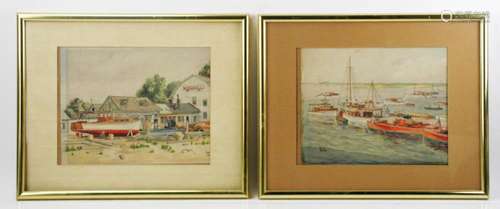 Carl Buck, Boatyard Watercolor Prints