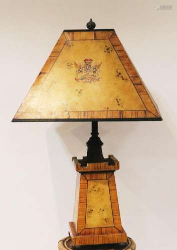 English Paint-Decorated Lamp