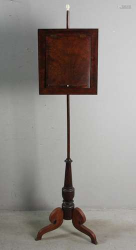 Early American Classical Mahogany Pole Screen