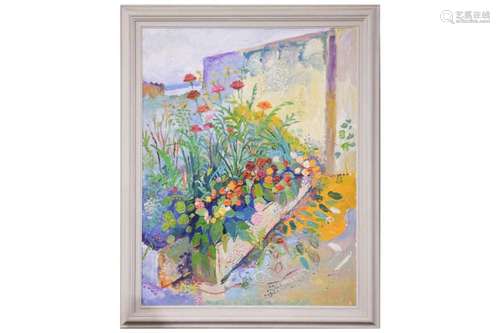 † Fred Yates (1922 - 2008), 'My Garden in Rancon', s...