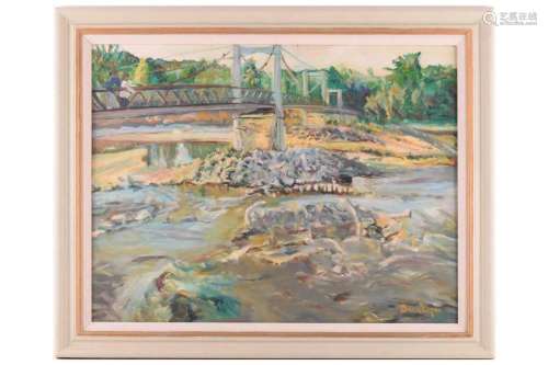 † Ronald Ossory Dunlop (1894-1973), Bridge Over a Rocky Rive...