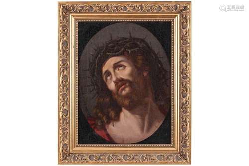 After Guido Reni, The head of Christ crowned with thorns, in...