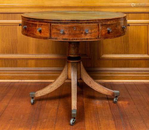 A small George III mahogany drum table, English circa 1780 9...