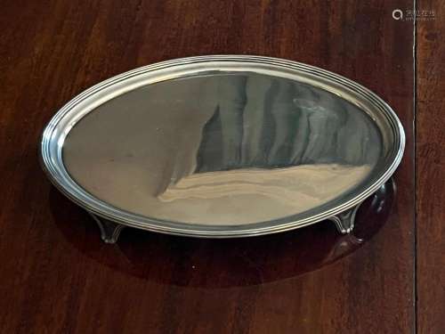 A George III sterling- silver oval salver, makers mark of Wi...
